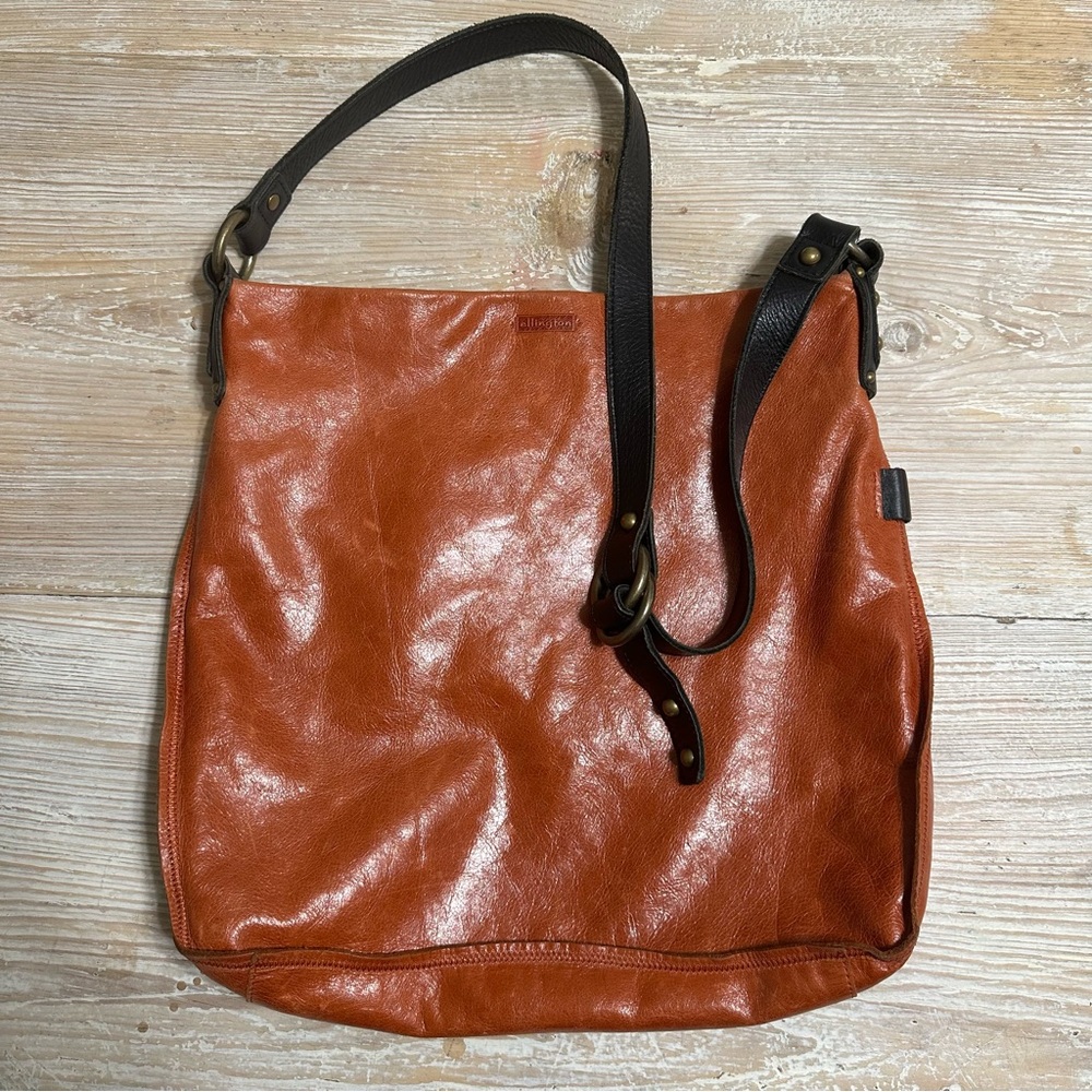 Ellington Large Leather Hobo Bag in the color Maple